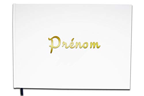 UTTSCHEID Livre d'or Prénom personnalisé - Anniversaire, Souvenir, Cadeau - Lettres chromées ou dorées - 100 Pages - Qualité Premium