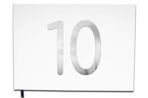 UTTSCHEID Livre d'or 10 Ans - Anniversaire, Mariage, Retraite - Lettres chromées -100 Pages - Qualité Premium