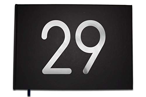 UTTSCHEID Livre d'or 29 Ans - Anniversaire, Mariage, Retraite - Lettres chromées -100 Pages - Qualité Premium Noir Carbone