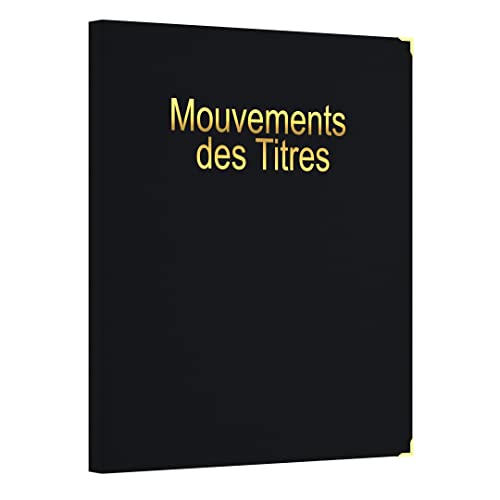 Registre Classeur Mouvements des Titres avec Recharge 50 feuillets