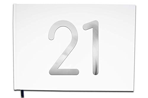 UTTSCHEID Livre d'or 21 Ans - Anniversaire, Mariage, Retraite - Lettres chromées -100 Pages - Qualité Premium