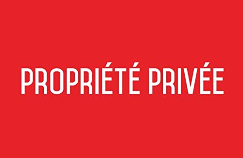 Autocollant vinyl - Propriété privée - L.200 x H.148 mm