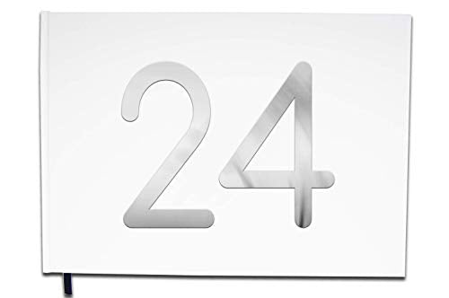 UTTSCHEID Livre d'or 24 Ans - Anniversaire, Mariage, Retraite - Lettres chromées -100 Pages - Qualité Premium