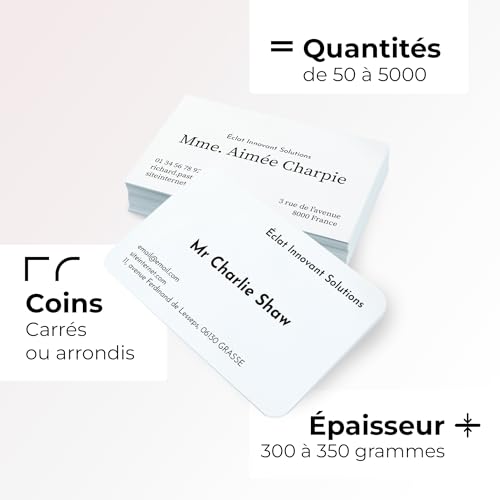 50 à 5000 Cartes de visite personnalisées classiques - UTTSCHEID