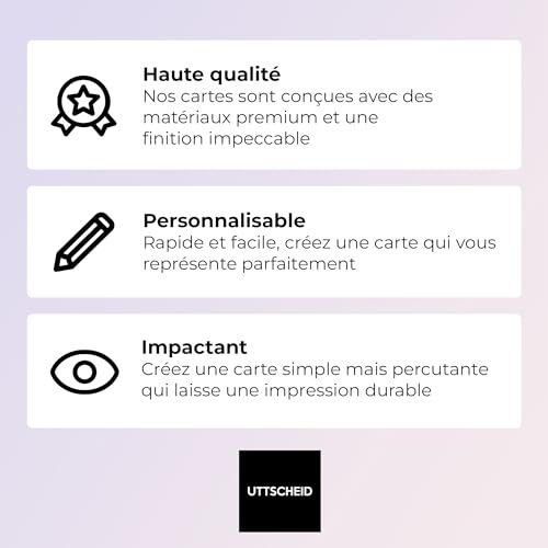 50 à 5000 Cartes de visite personnalisées classiques - UTTSCHEID