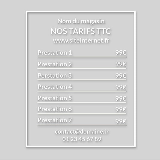 Autocollant sticker vitrine magasin personnalisé - Tarifs