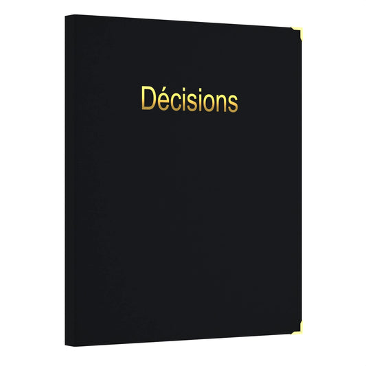 Registre Classeur des Décisions avec Recharge de 100 feuillets numérotés