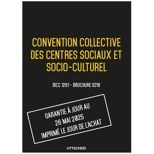 Convention collective des centres sociaux et socio-culturel - Brochure 3218 IDCC 1261 - dernière mise à jour + grille des salaires - UTTSCHEID