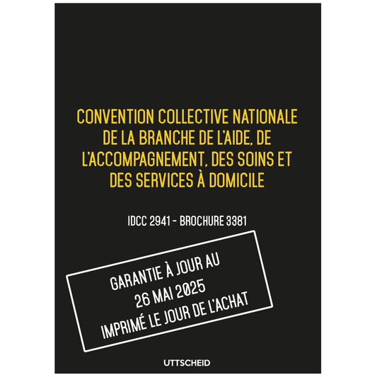 Convention collective nationale Aide à domicile - Brochure 3381 IDCC 2941 + grille de Salaire - UTTSCHEID