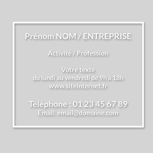 Autocollant sticker vitrine personnalisé - Professionnel