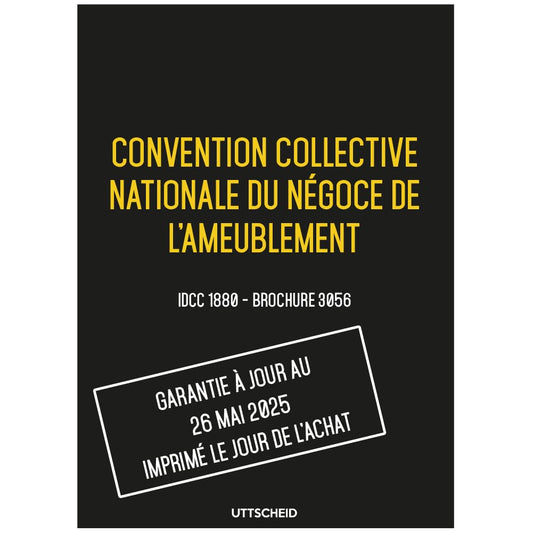 Convention collective nationale Négoce ameublement 26 mai 2025 - Brochure 3056 + grille de Salaire