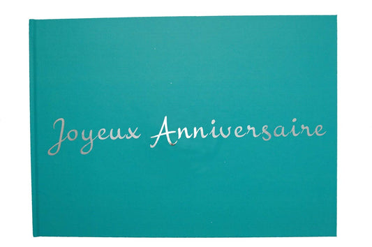 UTTSCHEID Carnet, Album - Joyeux Anniversaire - Format A4 Paysage - Couverture Mate, Lettres chromées -100 Pages - Qualité Premium