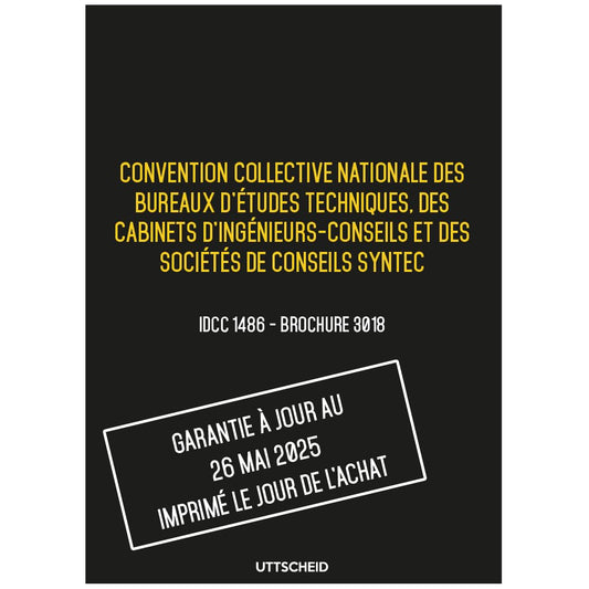 Convention collective SYNTEC bureaux d'études techniques, cabinets d'ingénieurs et... - Brochure 3018 IDCC 1486 + grille de Salaire - UTTSCHEID