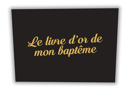 UTTSCHEID Livre d'or Baptême - 100 Pages Couverture Noire - A4 Paysage