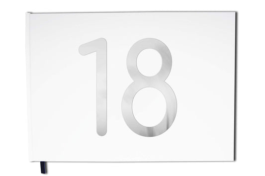 UTTSCHEID Livre d'or Blanc - 18 Ans - Anniversaire, Souvenirs - Paysage - Couverture Mate, Lettres chromées -100 Pages - Qualité Premium