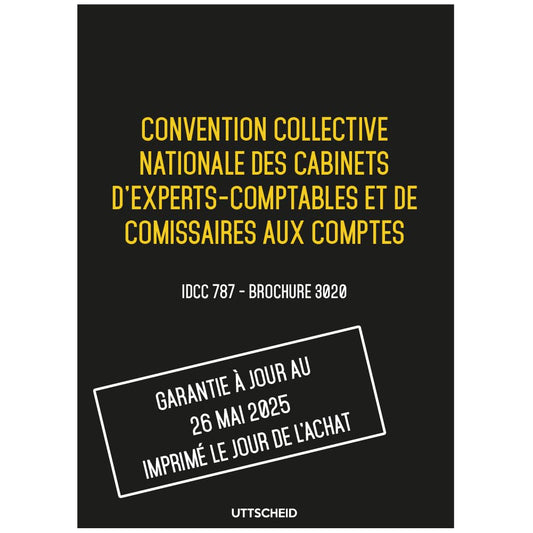 Convention collective nationale Comptables et Commissaires aux comptes - Brochure 3020 IDCC 787 + grille de Salaire - UTTSCHEID