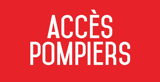 Uttscheid Accès Pompiers - Autocollant Vinyl Waterproof - L.200 x H.100 mm