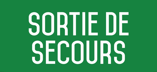 Autocollant vinyl - Evacuation sortie de secours - L.200 x H.100 mm