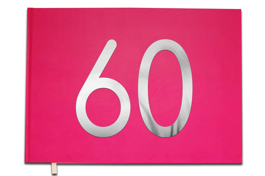 UTTSCHEID Livre d'or 60 Ans - Anniversaire, Mariage, Retraite - Lettres chromées -100 Pages - Qualité Premium Rose Macaron