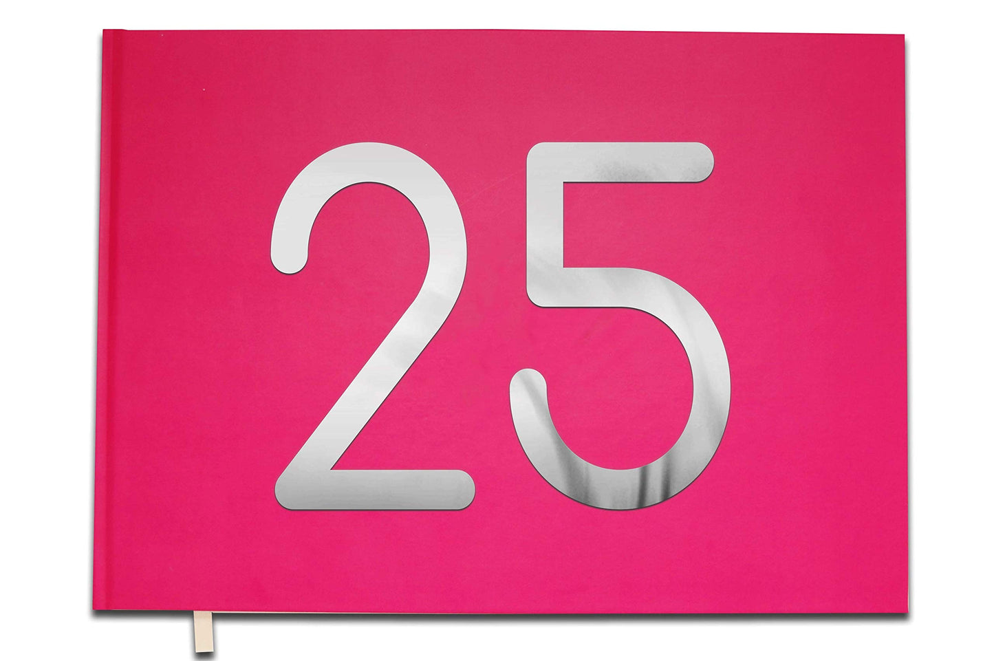 UTTSCHEID Livre d'or 25 Ans - Anniversaire, Mariage, Retraite - Lettres chromées -100 Pages - Qualité Premium Rose Macaron