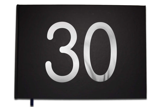 UTTSCHEID Livre d'or Noir - 30 Ans - Anniversaire, Souvenirs - Paysage - Couverture Mate, Lettres chromées -100 Pages - Qualité Premium