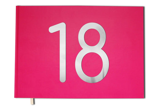 UTTSCHEID Livre d'or Rose - 18 Ans - Anniversaire, Souvenirs - Paysage - Couverture Mate, Lettres chromées -100 Pages - Qualité Premium