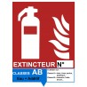 Signalétique extincteur AB Eau + Additif - L.150 x H.200 mm