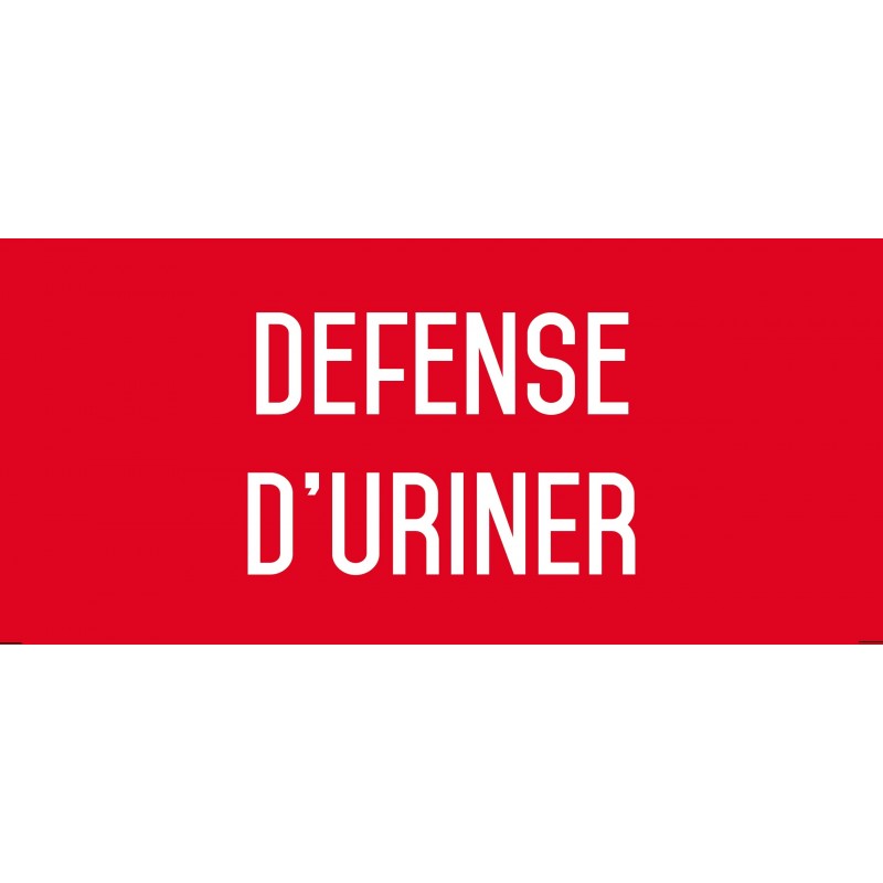 Autocollant vinyl - Défense d'uriner - L.200 x H.100 mm