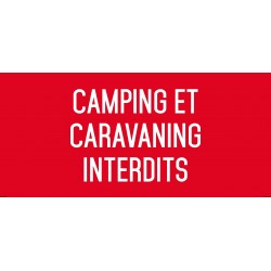 Autocollant Camping et caravaning interdits