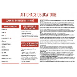 Affichage entreprise obligatoire 2019 Format A4 - 4 Pages - Design épuré