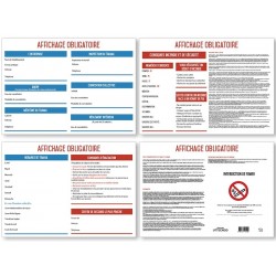 Affichage entreprise obligatoire 2019 Format A4 - 4 Pages - Design épuré