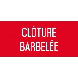 Autocollant vinyl - clôture barbelée - L.200 x H.100 mm