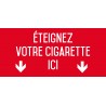 Autocollant vinyl - Eteignez votre cigarette ici - L.200 x H.100 mm