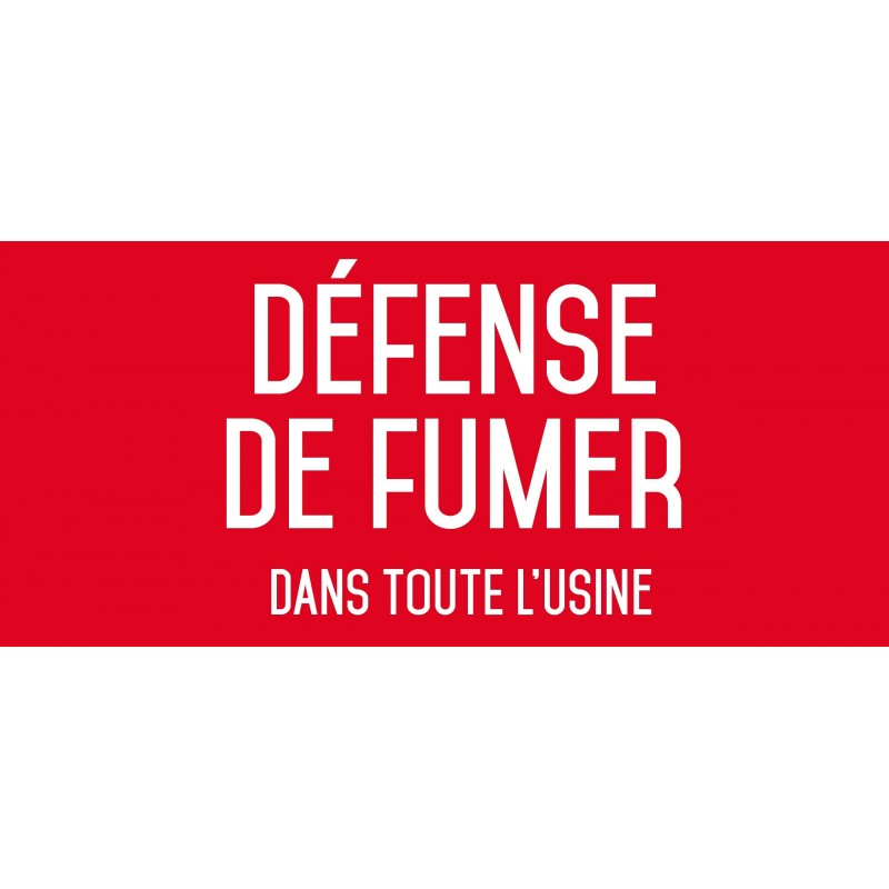 Défense de fumer au delà de cette limite - Autocollant vinyl waterproof - L.200 x H.100 mm