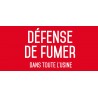 Défense de fumer au delà de cette limite - Autocollant vinyl waterproof - L.200 x H.100 mm