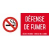 Défense de fumer sous peine de renvoi immédiat - Autocollant vinyl waterproof - L.200 x H.100 mm