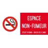 Interdiction de fumer - Autocollant vinyl waterproof - L.200 x H.100 mm