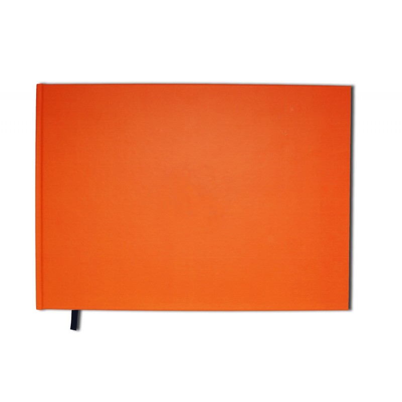 Carnet, album, journal orange : scrapbooking - Format A4 paysage