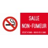 Salle non fumeur - Autocollant vinyl waterproof - L.200 x H.100 mm