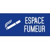 Espace fumeur - Autocollant vinyl waterproof - L.200 x H.100 mm