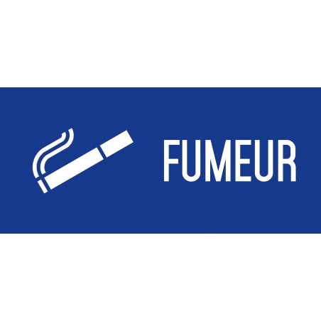 Fumeur - Autocollant vinyl waterproof - L.200 x H.100 mm