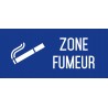Zone fumeur - Autocollant vinyl waterproof - L.200 x H.100 mm