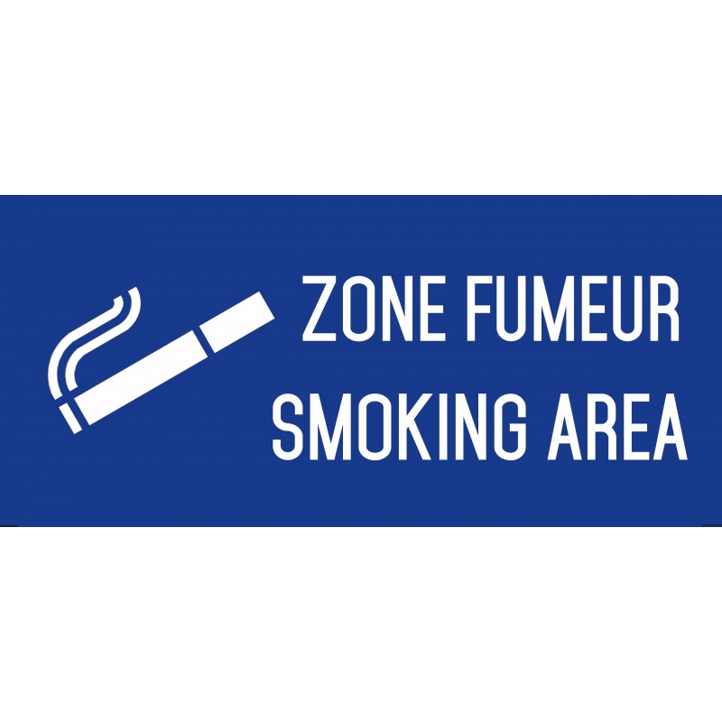 Zone fumeur smoking area - L.200 x H.100 mm