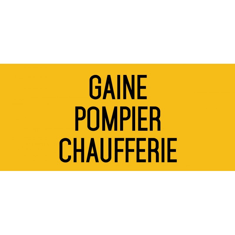 Autocollant vinyl - Gaine pompier chaufferie - L.200 x H.100 mm
