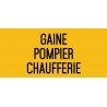 Autocollant vinyl - Gaine pompier chaufferie - L.200 x H.100 mm