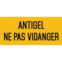 Autocollant vinyl - Antigel ne pas vidanger - L.200 x H.100 mm