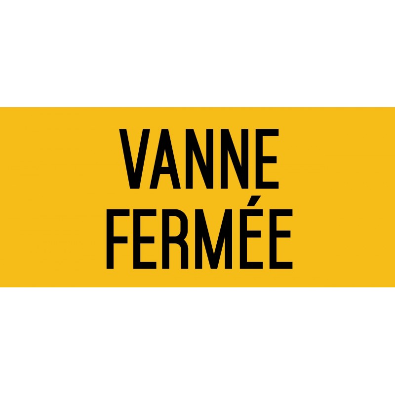 Vanne fermée - L.200 x H.100 mm