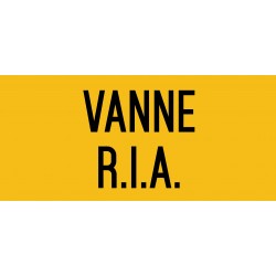Autocollant vinyl - Vanne R.I.A. - L.200 x H.100 mm
