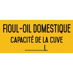 Autocollant vinyl - Fioul-oil domestique - L.200 x H.100 mm