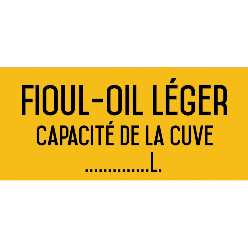 Fioul-oil domestique léger - L.200 x H.100 mm